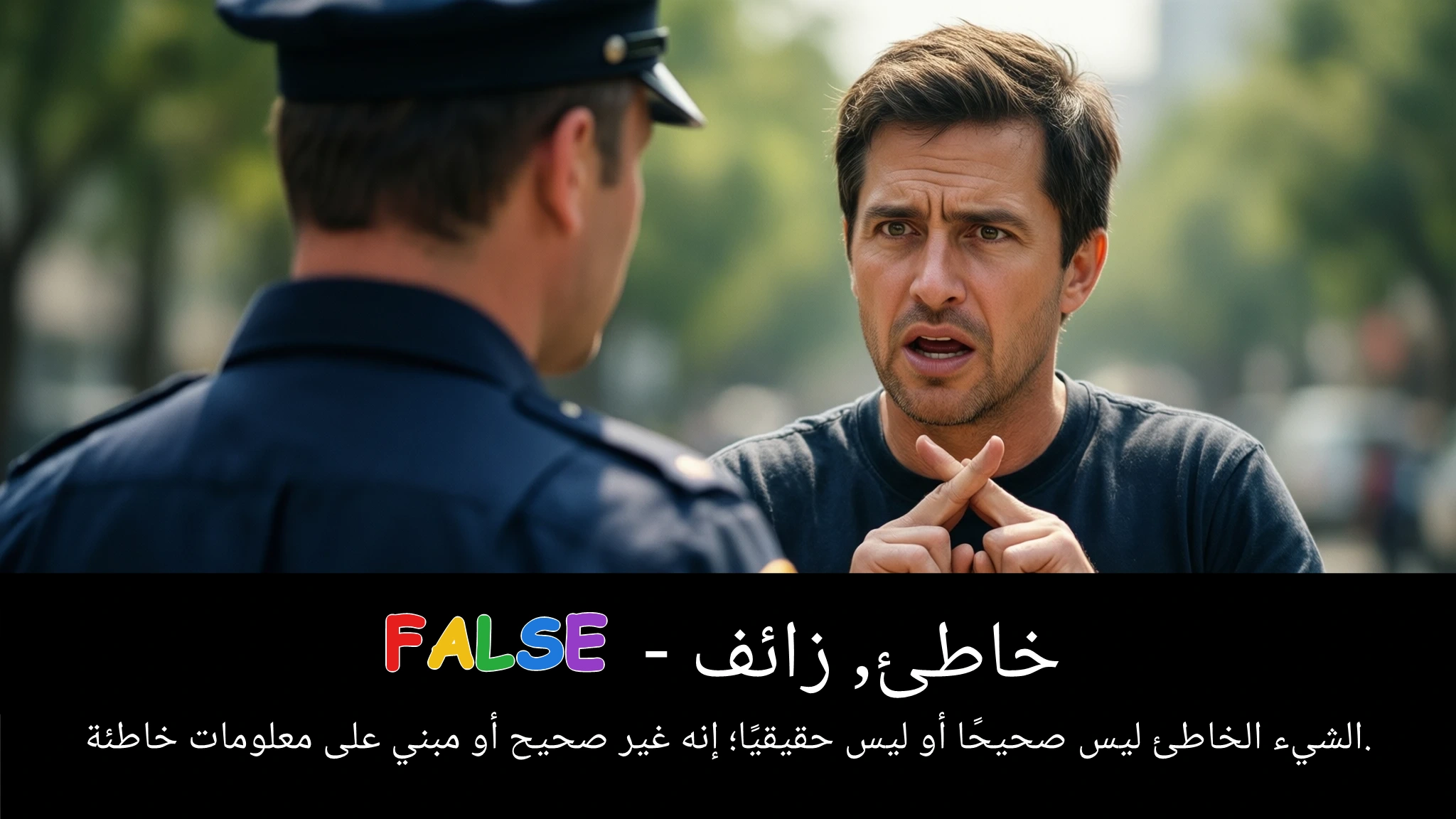 Arabic Illustration for false